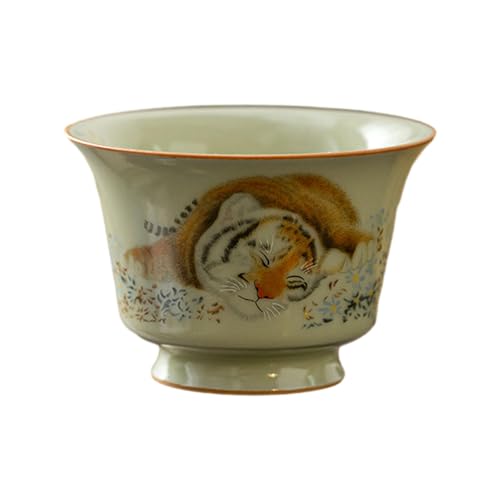 Ru Kiln öffnet nicht den Moe Tiger Master Cup, ein einzelnes weibliches Keramik-Teeset Nr. 5 Tasse: Moe Tiger von CAPIJIONG
