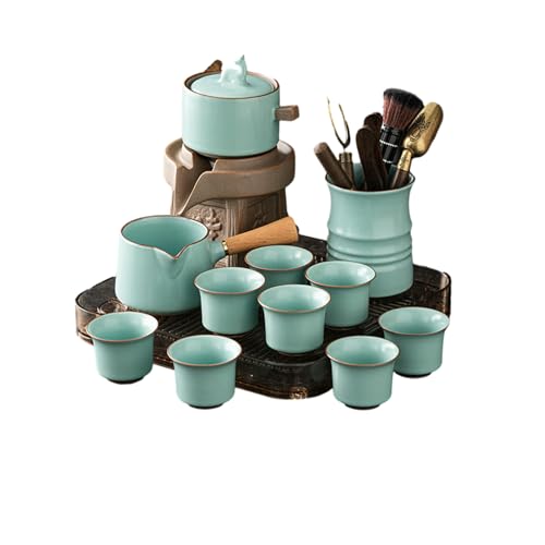 Ru Kung Fu Tee-Set, Home Luxus Halbautomatische Teetasse - 12-teiliges Set mit Teetablett Ru Kung Fu Tee-Set, Home Luxus Halbautomatische Teetasse - 12-teiliges Set mit Teetablett von CAPIJIONG