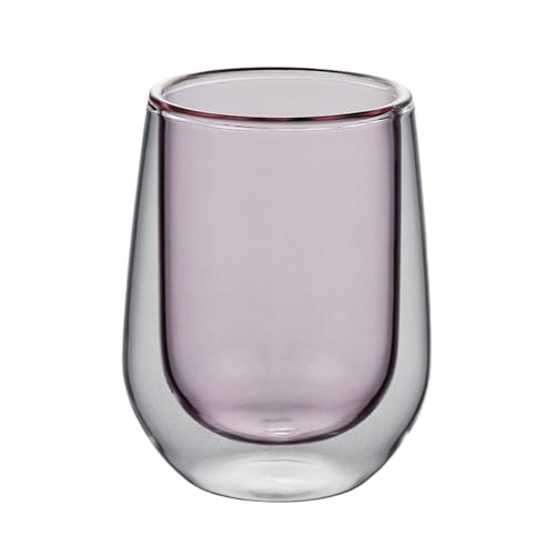 Spezieller transparenter Doppelschicht Isolierglasbecher Büro Trinkbecher - Doppelschicht Becher - Rosa von CAPIJIONG
