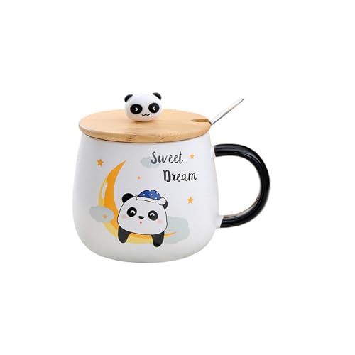 Süße Keramik-Kaffeetasse mit Löffeldeckel, 430 ml von CAPIJIONG