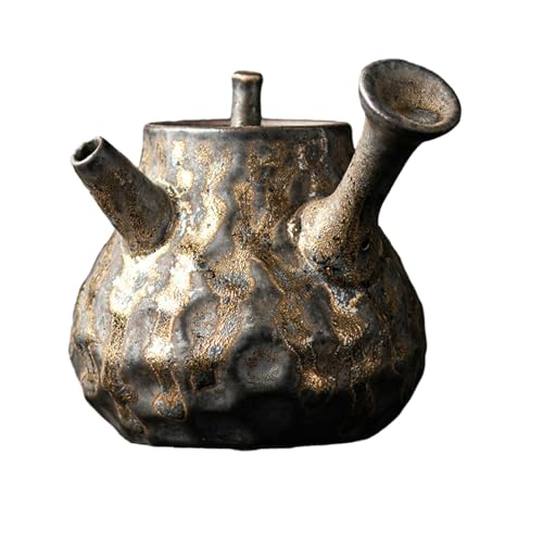 Teeservice mit chinesischem Retro-Hammermuster, alter Seitengriff, Teeservice für den Haushalt, 190 ml, vergoldeter Rost von CAPIJIONG