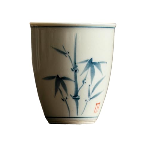 Wenzhu handbemalte Pfirsich-Teetasse aus Keramik, 45 ml von CAPIJIONG