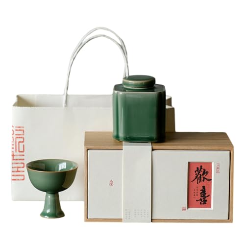 Yue Kiln Seladon Happy Souvenir Kung Fu Teeservice aus Keramik – Happy Seladon Box von CAPIJIONG
