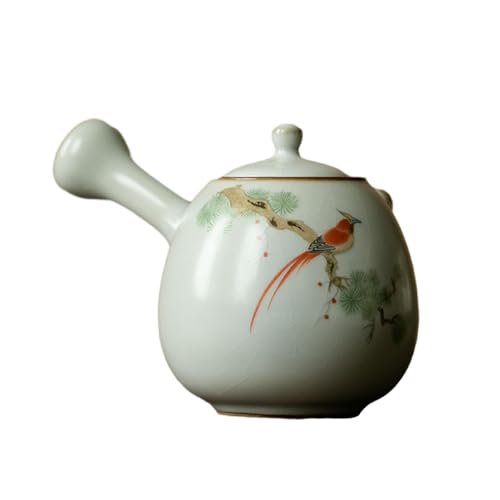 Yuebai Ru Topf mit seitlichem Griff im chinesischen Stil, kann Keramik-Kung-Fu-Tee-Set anheben – rotes Augenbrauen-Songque von CAPIJIONG