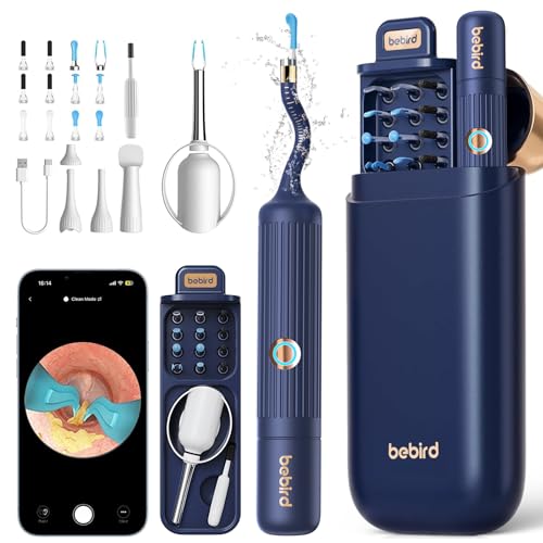 Ohrenschmalz Entferner Otoskop: 1920P HD WiFi Flexibler Ohrreiniger mit Kamera - 2025 NEW 360°-Weitwinkel Ear Cleaner mit licht für Ohren/Nasen/Hals-Untersuchungen Otoskop für Erwachsene Kinder von CAPMESSO