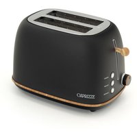 Toaster Caprizze Kaito mit Doppelschlitz Extra Breit 6 Bräunungsstufen Vintage-Design mit Mattschwarzem Holz-Effekt Toaster Caprizze Kaito mit Doppelschlitz Extra Breit 6 Bräunungsstufen Vintage-Design mit Mattschwarzem Holz-Effekt von CAPRIZZE