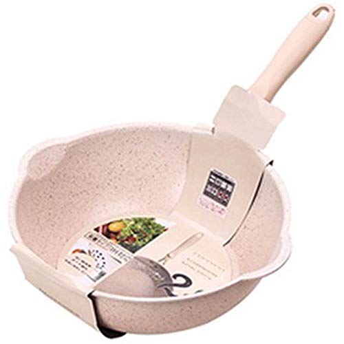 CAPS Verdickte Boden Medizinischer Bratpfanne Multifunktion Antihaft-Pfannen Tiefer Nougat Topf Groß Mund Wok Pfanne 20Cm von CAPS