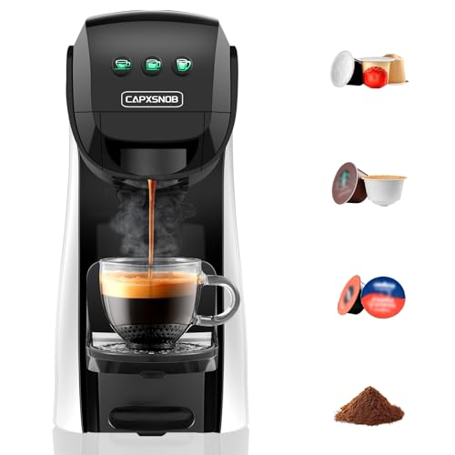 Warriors1 Kapselmaschine 4-in-1 für Dolce Gusto, Nespresso OL, Lavazza A Modo Mio Kapseln und Gemahlenem Kaffee, 20 Bar Druck, 0,8 L Wassertank, Espressomaschine | Kaffeemaschine für Zuhause & Büro Warriors1 Kapselmaschine 4-in-1 für Dolce Gusto, Nespresso OL, Lavazza A Modo Mio Kapseln und Gemahlenem Kaffee, 20 Bar Druck, 0,8 L Wassertank, Espressomaschine | Kaffeemaschine für Zuhause & Büro von CAPXSNOB