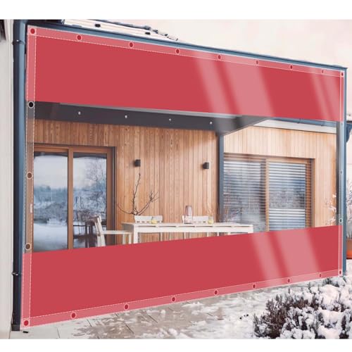 CAQXAQP Plane Transparent mit ösen 2,3mx2,5m Abdeckplane Wasserdicht Gartenmobel,0.5mm Regenplane Terrasse Seitenplanen pavillon für Zeltplane Carport Balkon Regenschutz von CAQXAQP