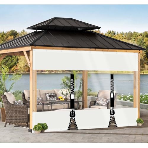 CAQXAQP Plane Transparent mit ösen 2mx3m Abdeckplane Wasserdicht Gartenmobel,0.5mm Regenplane Balkon Seitenplanen pavillon mit 2 Reißverschluss für Zeltplane Carport Terrasse von CAQXAQP