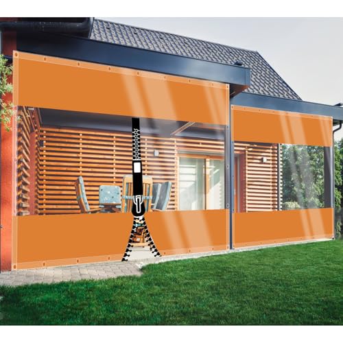 CAQXAQP Plane Transparent mit ösen 2mx5m Abdeckplane Wasserdicht Gartenmobel,0.5mm Regenplane Balkon Seitenplanen pavillon mit 1 Reißverschluss für Zeltplane Carport Terrasse CAQXAQP Plane Transparent mit ösen 2mx5m Abdeckplane Wasserdicht Gartenmobel,0.5mm Regenplane Balkon Seitenplanen pavillon mit 1 Reißverschluss für Zeltplane Carport Terrasse von CAQXAQP