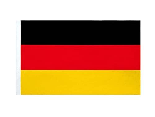 Deutschland-Flagge, Deutsche Nationalflagge, Größe 145 x 90 cm, Stoff Polyester mit Schlaufe für den Stab von CARALL