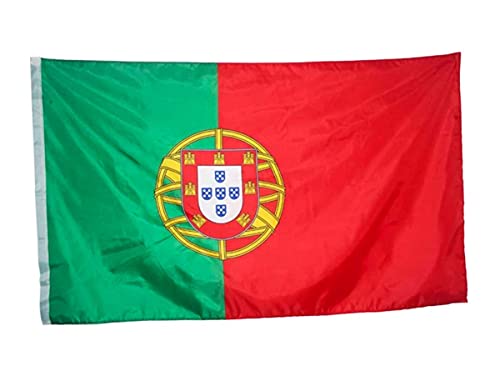 Flagge Portugal, Portugiesische Nationalflagge, Größe 145 x 90 cm, Stoff aus Polyester mit Schlaufe für den Stab von CARALL