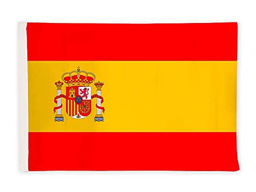 Flagge Spanien, Nationalflagge Spanien, Größe 145 x 90 cm, Stoff aus Polyester mit Schlaufe für den Stab von CARALL
