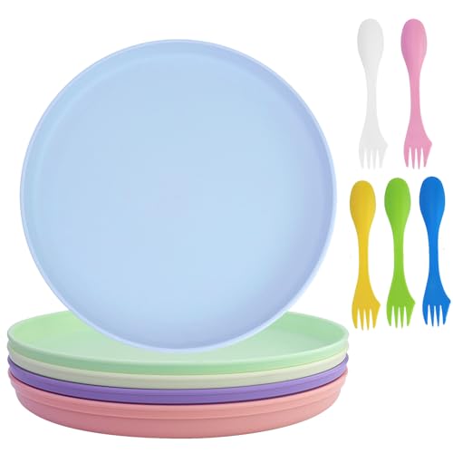 5 Stück Teller, Unzerbrechliches Speiseteller Set, Tiefe aus Kunststoff Picknickteller-Set 26cm/9.2inch Campingteller für Salat Pasta Party Zuhause Mikrowelle und Spülmaschinenfest 5 Stück Teller, Unzerbrechliches Speiseteller Set, Tiefe aus Kunststoff Picknickteller-Set 26cm/9.2inch Campingteller für Salat Pasta Party Zuhause Mikrowelle und Spülmaschinenfest von CARANNACLTD