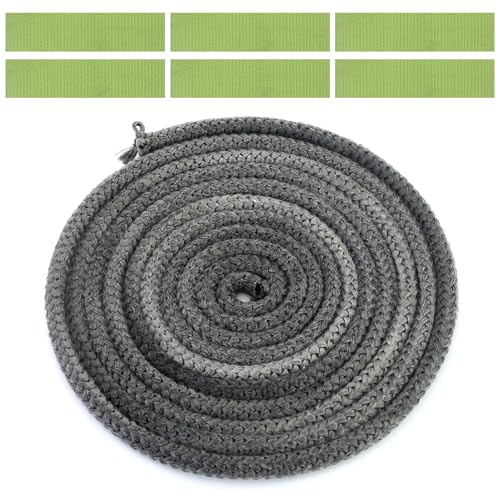 Kamindichtung Ofendichtschnur, Feuerfeste Glasfaserschnur Kamin Dichtband Hitzebeständig Bis 500 °C (Φ :10 mm, Länge 4 m) Türdichtung für Viele Kamin Smoker Ofenkaminofen Modelle von CARANNACLTD