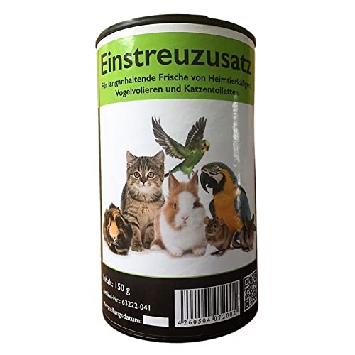 Carbo Verte Einstreuzusatz mit Pflanzenkohle, Biochar, 150 g für Hamster, Hasen, Kaninchen, Vögel, geruchshemmend, Ammoniak reduziertendes Einstreu, mit 1% Original Emiko® Effektive Mikroorganismen® von Carbo Verte