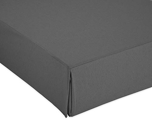 CARDENAL TEXTIL Glatt Canape Abdeckung, Polyester Baumwolle, grau, Bett 105 cm von CARDENAL TEXTIL