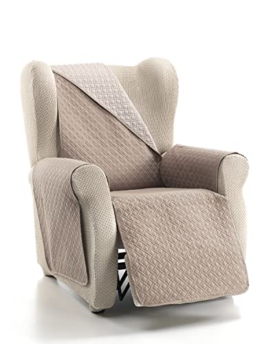 CUBRE SOFA BICOLOR REVERSIBLE RUBI 1 PLAZA LINO/CUERO von Cardenal Textil