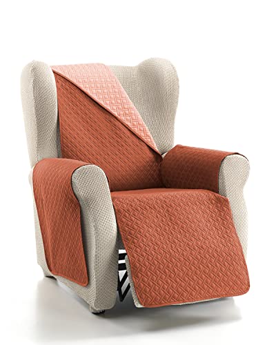 Cardenal Textil Rubin Sofabezug, zweifarbig, wendbar, Polyester, 1-Sitzer/Relax, Korallenrot von CARDENAL TEXTIL