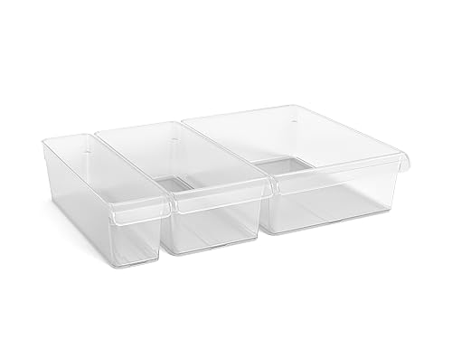 Hoover Kühlschrank-Organizer in 3 Größen, transparent, perfekt für unterschiedliche Fachgrößen, optimale Platznutzung, 1,6 l, 3,1 l, 5,0 l von CARE + PROTECT
