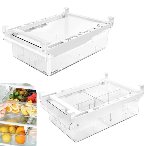 CAREDGO 2 Stk Ausziehbare Kühlschrank Schubladen Organizer Kühlschrank Aufbewahrungsbox Kühlschrankbox Schublade Durchsichtig Schubladen Ordnungssystem Kühlschrank Behälter mit Griff für Gemüse Obst CAREDGO 2 Stk Ausziehbare Kühlschrank Schubladen Organizer Kühlschrank Aufbewahrungsbox Kühlschrankbox Schublade Durchsichtig Schubladen Ordnungssystem Kühlschrank Behälter mit Griff für Gemüse Obst von CAREDGO