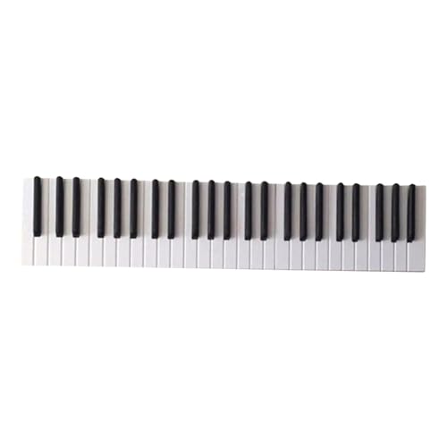 CARESHINE Holzmontierter Garderobenstnder mit einzigartigen, herunterklappbaren Klaviertastatur-Haken – 9 Haken für Mntel – stilvolles Multi-Rack von CARESHINE