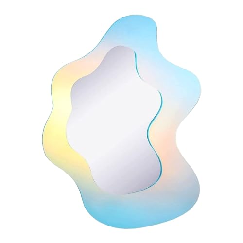 [Einzigartige Reflexionen] Acryl-Spiegel-Dekor – farbenfrohe Heimdekoration mit unregelmigen Eingngen für Regenbogen-sthetik – gewelltes Acryl-Spiegel-Akzentst-size1 von CARESHINE