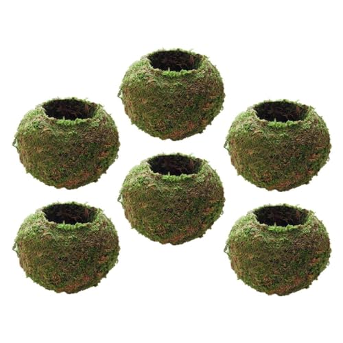 [Marke] Keramik-Mooskugel-Pflanzgef-Set – dekorative Moos-Pflanzschale mit Hngehalter – einzigartiges Mooskugel-Blumentopf-Display-Set – für Heimdekoration und Innengrten-size1 von CARESHINE