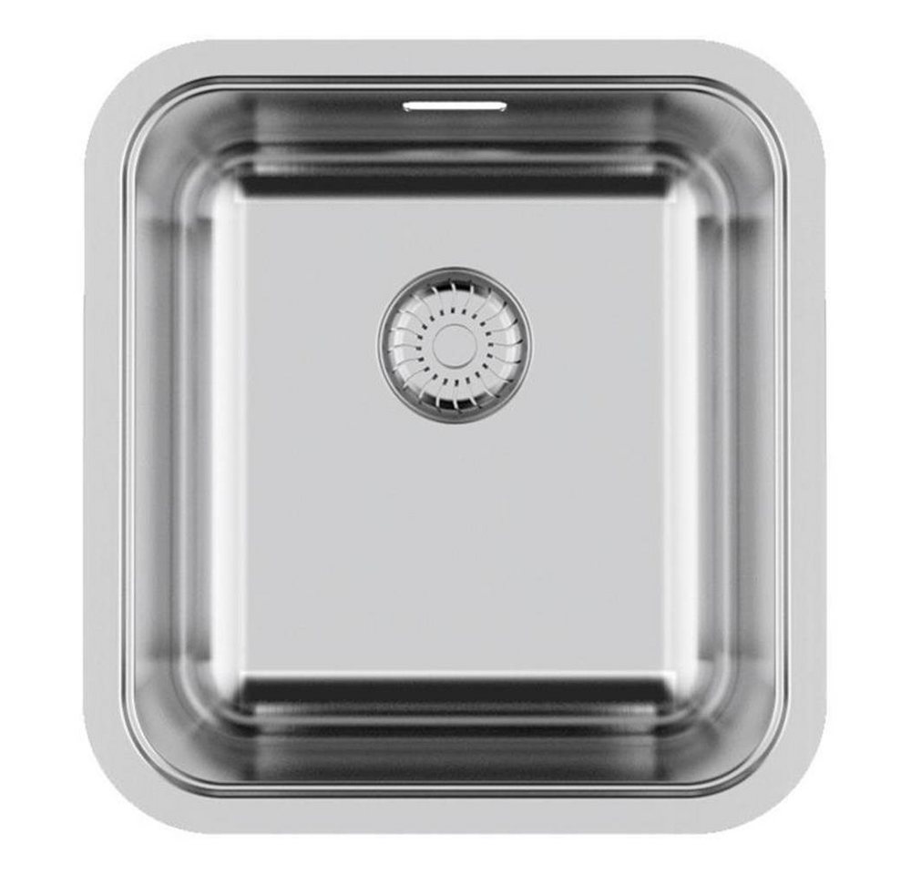 CARESSI Edelstahlspüle Caressi Einbauspüle Basic Line CABLPP39R50 44,4 x 41,4 cm Edelstahl, 0/0 cm von CARESSI
