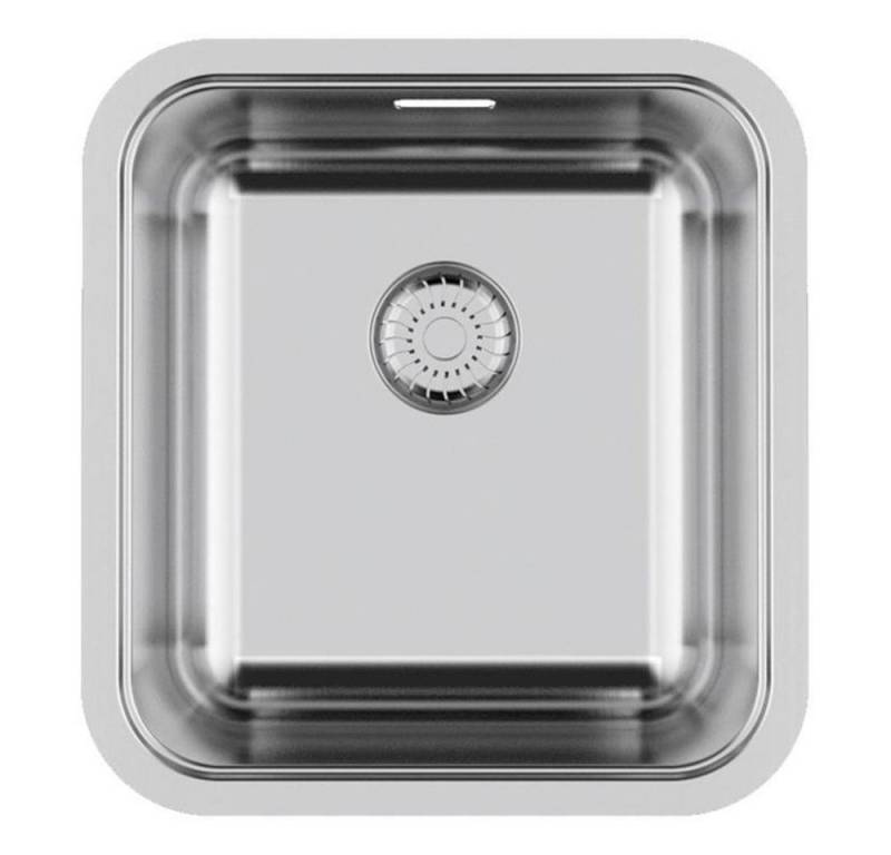 CARESSI Edelstahlspüle Caressi Einbauspüle Basic Line CABLPP39R50 44,4 x 41,4 cm Edelstahl, 0/0 cm von CARESSI