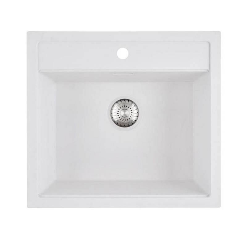 CARESSI Granitspüle Caressi Einbauspüle Black und White Line CAGR50KR-TU 56 x 51 cm, 0/0 cm von CARESSI