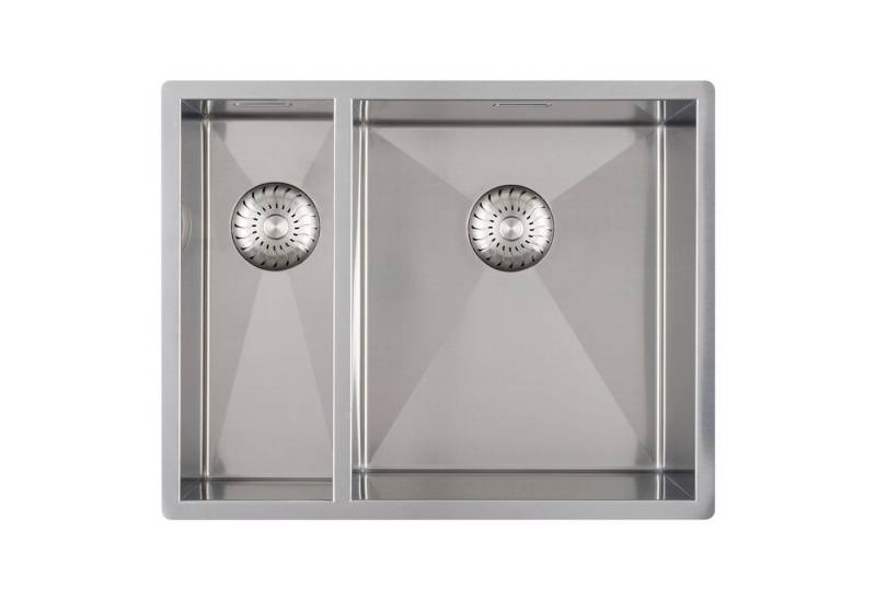 CARESSI Küchenspüle CAPP1534R6R0, rechteckig, 55/44 cm, Mit Restebecken, handgefertigt von CARESSI
