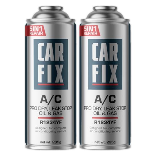 CARFIX kühlmittel r1234yf, klimagas r1234yf kältemittel auto, klima dichtmittel r1234yf, klima gas für auto r1234yf - 2 Dosen 5in1 r1234yf kältemittel, 235g von CARFIX