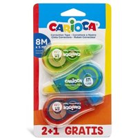Pack Carioca corrector de tape 2+1 - covering - can be rewritten immediately - ideal for any type de paper - color varios von CARIOCA