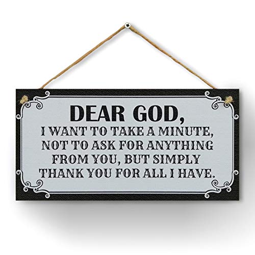 CARISPIBET Dear God | House Decorative Sign Faith Religion Belief Gratitude Home Ornament Living Room Gift von CARISPIBET