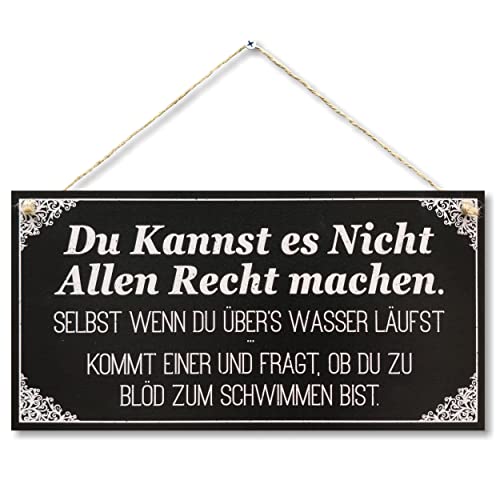 CARISPIBET Du kannst es nicht Dekoschild Wohnkultur Hausdeko dekoratives Wandkunst 15 x 30 cm von CARISPIBET