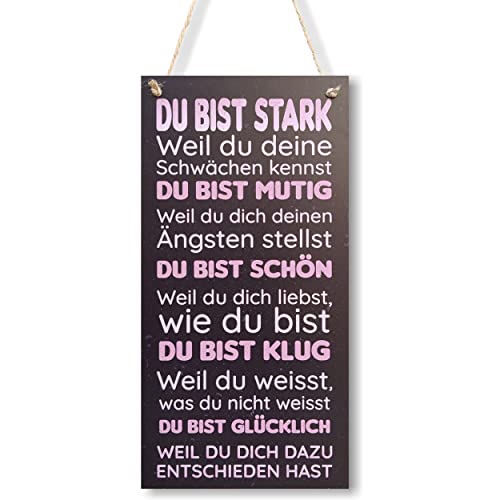 CARISPIBET Du bist Dekoschild Wohnkultur Hausdeko Hängeornamente dekorative Wandkunst dekoratives Schild 30 x 15 cm von CARISPIBET