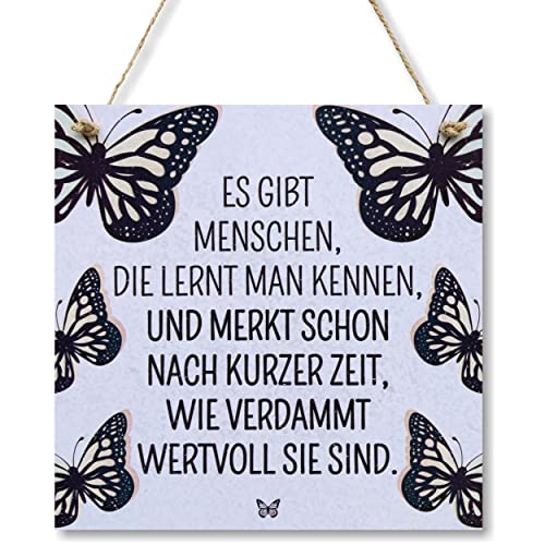 CARISPIBET Die Küche ist Dekoschil Hausdeko Wohnkultur Hängeornamente dekorative Wandkunst 20 x 20 cm (Es gibt Menschen) von CARISPIBET