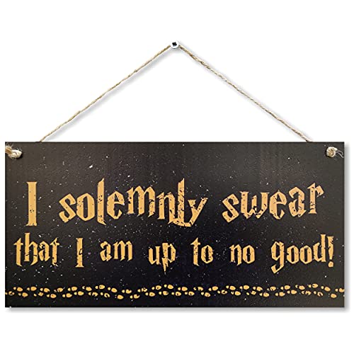 CARISPIBET Lustiges Schild "I solemnly swear I'm up to no good!", 15,2 x 30,5 cm von CARISPIBET