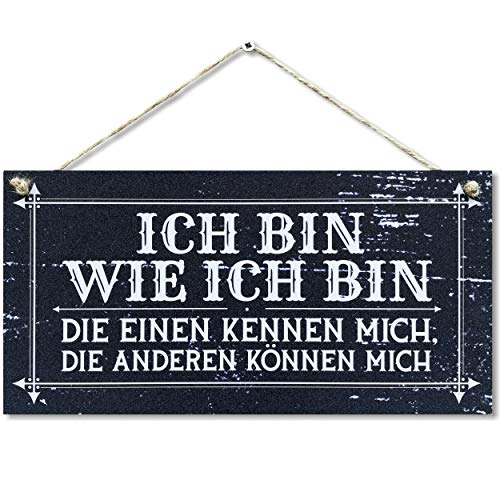 CARISPIBET Ich bin wie ich bin | Haus Wohnkultur Nostalgisches Wandstück Dekoration Schild 15X30cm von CARISPIBET