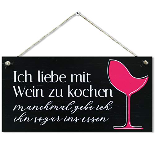 CARISPIBET Ich liebe es zu kochen Haushaltsdekoration Wohnkultur Wanschild Restaurant Zeichen Kücheschild Koch lustige Hausdekor 15x30cm von CARISPIBET