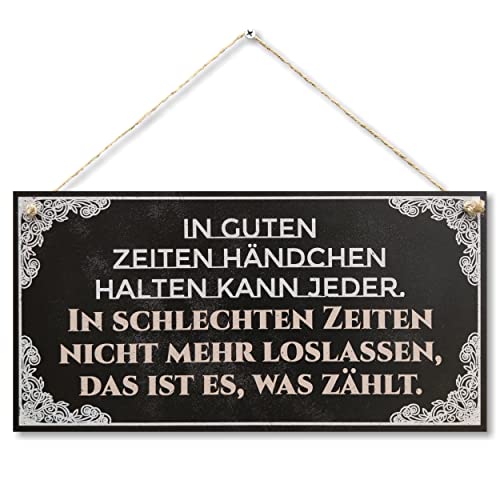 CARISPIBET In guten Zeiten Heimdekorationsschilder dekorative Schilder inspirierende Dekorationsschilder Türschilder Wanddekoration 15x30cm von CARISPIBET