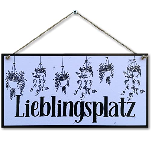 CARISPIBET Lieblingsplatz Wohnkultur Hausschild Dekoschild Dekorativ-Plaketten im Vintage-Look als Geschenk 15x30 von CARISPIBET