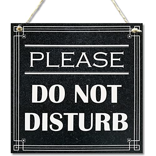 CARISPIBET Türschilder mit Aufschrift "Please don't disturb", praktische informative Schilder, Büro, Arbeitsplatz, rustikale Hoteldekoration, Vintage-Schilder, Wandkunst, 20,3 x 20,3 cm von CARISPIBET