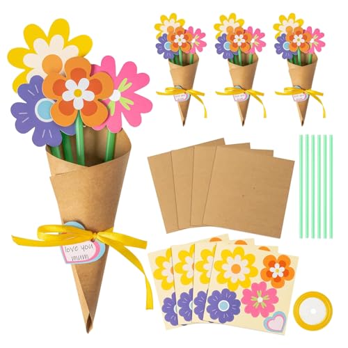 CARISSETT Blumensträuße Bastelsets. Machen Eigene Blumensträuße. Lehrer Anerkennungs Bastel Muttertagsgeschenk Mütter von CARISSETT