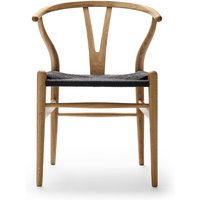Stuhl CH24 Wishbone Chair Eiche geölt Geflecht schwarz/geölt von CARL HANSEN & SØN