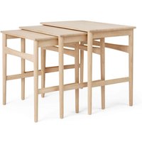 Beistelltisch CH004 3-teilig Eiche weiß von CARL HANSEN & SØN