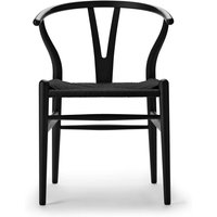 Stuhl CH24 Wishbone Chair Black Cord soft black von CARL HANSEN & SØN