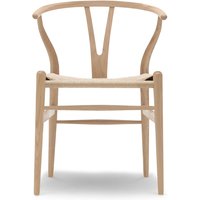 Stuhl CH24 Wishbone Chair Eiche geölt Geflecht natur/weiß geölt von CARL HANSEN & SØN